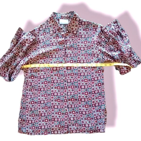 Liz Claiborne Silk retro look shirt  Size 4 - Picture 6 of 6